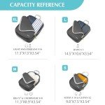 Gonex Compression Packing Cubes, 4pcs Expandable Storage Travel Luggage Bags Organizers (Deep Gray)