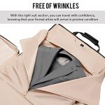 Coolife Garment Bag Carry On Convertible Travel Duffel Bag with Shoe Pouch Weekender Bag for Women Men 2 in 1 Hanging Suit Bag with Shoulder Strap Business Travel Bag (Pink, Standard)