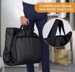 MISSLO 43" Heavy Duty Hanging Garment Bags for Travel Suit Bag for Men Waterproof Oxford Fabric Suit Cover for Traveling Monogrammed Closet Clothes Storage, Black