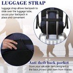 MATEIN Large College Backpack, Sturdy Computer Backpack with USB Charging Port Fits 17 inch Notebook, Carryon Luggage Travel Laptop Bag for Business Men and Women Christmas New Year Gift, Blue