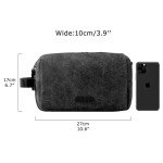 BAGSMART Toiletry Bag for Men, Canvas Travel Toiletry Organizer Dopp Kit Water-resistant Shaving Bag for Toiletries Accessories,Black-Medium