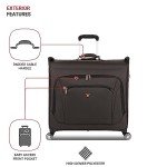 SwissGear 7895 Premium Rolling Garment Bag, Heather Grey, 24" Spinner Edition