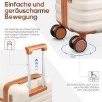 UKEIN Luggage Sets 3 Piece, Carry On Luggage 20 Inch With Spinner Wheels,PC Hardside Suitcase Set with TSA Lock,Durable Carry On Suitcase With Travel Backpack for Men