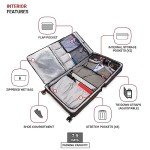 SwissGear 7895 Premium Rolling Garment Bag, Heather Grey, 24" Spinner Edition
