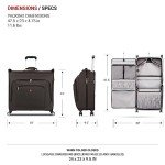 SwissGear 7895 Premium Rolling Garment Bag, Heather Grey, 24" Spinner Edition