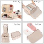 BAGAIL 8 Set Packing Cubes Luggage Organizer Bags for Travel Accessories-Cream