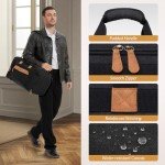 Celvetch Canvas Duffle Bag for Travel 50L Expandable Travel Duffel Bags for Men Women Weekender Overnight Bag with Shoes Compartment - Dark Grey