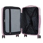 French Connection St. Martin Carry-On Luggage with Cup Holder/USB Ports, Pink A Boo