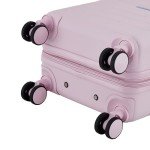 French Connection St. Martin Carry-On Luggage with Cup Holder/USB Ports, Pink A Boo