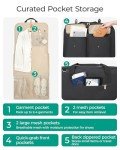 BAGSMART Garment Bags for Travel, Carry on Garment Bags for Hanging Clothes, Travel Suit Bag for Shirts Dresses Coats, Beige