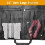 LING ZE Dress Bags for Gowns Long, 60'' Dress Garment Bag, Foldable Hanging Dress Cover for Coats, Tuxedos, Long Dresses, Prom Gown, for Closet Storag