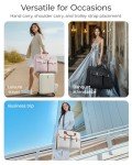 BAGSMART Garment Bags for Travel, Carry on Garment Bags for Hanging Clothes, Travel Suit Bag for Shirts Dresses Coats, Beige