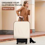MISSLO 60" Foldable Garment Bags for Travel for Women Dress Bags for Gowns Long Hanging Bag for Closet Storage Dress Protector Bag for Gowns, Suits, Coats, Beige