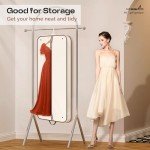 MISSLO 60" Foldable Garment Bags for Travel for Women Dress Bags for Gowns Long Hanging Bag for Closet Storage Dress Protector Bag for Gowns, Suits, Coats, Beige