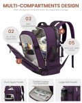 LOVEVOOK Carry On Travel Backpack For Women Flight Approved, 40L Large Personal Item Backpack Travel Bag for Airplanes, Business 17 Inch Laptop Backpack, Weekender Overnight Daypack, With 2 Cubes