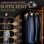 40-inch Garment Bags for Travel, Garment Bags for Hanging Clothes with Zipper and Visible Transparent Window, 2 Pack，Black