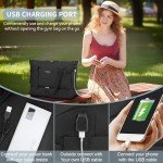 ETRONIK Gym Bag for Women, Personal Item Travel Bag with Shoes Compartment, Weekender Overnight Duffel Bag with Wet Pocket & USB Charging Port, Carry On Bag for Women, Travel, Gym, Weekend (Black)