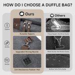 EKOROMIER Canvas Expandable Duffle Bag for Men Traveling, Luggage Travel Bag Weekender Overnight Bag,Mens Gym Carry on Duffel Bags（Dark Grey）