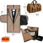 WELKINLAND 48H Garment Duffle Bags For Travel,10-Pockets Carry On Garment Bag, 3 Suit Travel Bags, 62L Halfday's 2-In-1 Garment Duffel Bag, Convertible Garment bag, Boardable Garment Bag