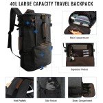 G-FAVOR 40L Travel Backpack, Vintage Canvas Rucksack Convertible Duffel Bag Carry On Backpack Fit for 17.3 Inch Laptop Bag