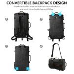 G-FAVOR 40L Travel Backpack, Vintage Canvas Rucksack Convertible Duffel Bag Carry On Backpack Fit for 17.3 Inch Laptop Bag