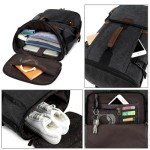 G-FAVOR 40L Travel Backpack, Vintage Canvas Rucksack Convertible Duffel Bag Carry On Backpack Fit for 17.3 Inch Laptop Bag