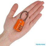 4 Pack TSA Approved Travel Combination Cable Luggage Locks for Suitcases & Backpacks - Orange