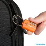 4 Pack TSA Approved Travel Combination Cable Luggage Locks for Suitcases & Backpacks - Orange