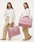 LOVEVOOK Convertible Garment Bag for Women with Shoe Pouch, Carry On Travel Duffel Bag with Toiletry Bag, 2 in 1 Hanging Suitcase Suit Bag, Waterproof Weekender Bag for Business Trip, Wedding, Pink