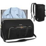 SOLOSAIC Garment Bags for Travel, Convertible Garment Duffle Bag with Shoulder and Backpack Straps for Men Women, 3 in 1 Suitcase Suit Travel Bag with 2 Shoes Cover for Wedding Weekend Work Trip