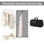 SOLOSAIC Garment Bags for Travel, Convertible Garment Duffle Bag with Shoulder and Backpack Straps for Men Women, 3 in 1 Suitcase Suit Travel Bag with 2 Shoes Cover for Wedding Weekend Work Trip
