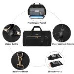 SOLOSAIC Garment Bags for Travel, Convertible Garment Duffle Bag with Shoulder and Backpack Straps for Men Women, 3 in 1 Suitcase Suit Travel Bag with 2 Shoes Cover for Wedding Weekend Work Trip