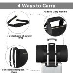 SOLOSAIC Garment Bags for Travel, Convertible Garment Duffle Bag with Shoulder and Backpack Straps for Men Women, 3 in 1 Suitcase Suit Travel Bag with 2 Shoes Cover for Wedding Weekend Work Trip