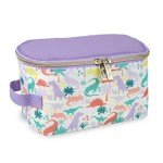 Itzy Ritzy Packing Cubes For Travel – Set of 3 Packing Cubes or Travel Organizers; Each Travel Cube Features a Mesh Top, Double Zippers and a Fabric Handle (Purple Dinosaurs)