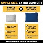 Wise Owl Outfitters Camping Pillow - Camping Essentials and Travel Pillow for Airplanes, Camping, and Travel - Memory Foam Washable Pillow - Small/Medium