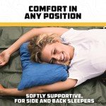 Wise Owl Outfitters Camping Pillow - Camping Essentials and Travel Pillow for Airplanes, Camping, and Travel - Memory Foam Washable Pillow - Small/Medium