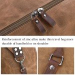 Oversized Travel Duffel Bag Waterproof Canvas Genuine Leather Weekend bag Weekender Overnight Carryon Hand Bag Brown