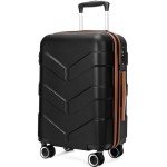TILYMOL Hardside Carry On Luggage 22x14x9 Airline Approved with Spinner Wheels, 20-inch Carry-On Suitcase for Men & Women, Black