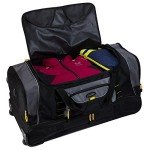 TPRC Sierra Madre II Upright Rolling Duffel Bag, Black/Gray, 36-Inch
