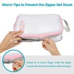 Cambond Compression Packing Cubes for Travel Women - 4 Pack Lightweight Expandable Luggage Packing Organizers Travel Essentials Accassories Bags Compression Cubes for Carry on Suitcases, White