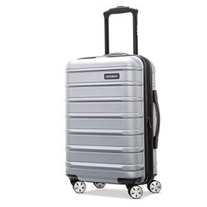 Samsonite Omni 2 Carry-On Hardside Luggage with 360° Spinner Wheels - Scratch Resistant Hardshell - TSA, Airline-Approved - Expandable Polycarbonate Shell for Lightweight Travel - Artic Silver