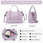 Weekender Bags for Women,Personal Item Travel Bag with Shoes Compartment,Overnight Travel Duffel Bag with Toiletry Bag