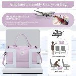 Weekender Bags for Women,Personal Item Travel Bag with Shoes Compartment,Overnight Travel Duffel Bag with Toiletry Bag