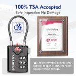 SURE LOCK TSA Compatible Travel Luggage Locks, Inspection Indicator, Easy Read Dials - 2 pack