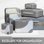 6 Set Packing Cubes for Travel, OlarHike 3 Various Sizes(Large,Medium,Small) Luggage Organizer Bags for Travel Accessories & Essentials, Storage Cubes for Carry on Suitcases (Grey)