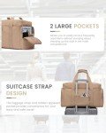LOVEVOOK Travel Duffle Bag, Puffer Weekender Bag for Women, Overnight Bag with Toiletry Bag, Carry On Bags for Airplanes, Hospital Bag for Labor Delivery, Yoga Gym Bag with Wet Pocket, 3Pcs, Khaki