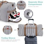 120L Duffle Bag for Travel, Large Foldable Waterproof Travel Duffel Bags Weekender Overnight Bag for Men and Women with Shoe Compartment (Stripe)