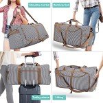 120L Duffle Bag for Travel, Large Foldable Waterproof Travel Duffel Bags Weekender Overnight Bag for Men and Women with Shoe Compartment (Stripe)