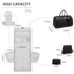 Garment Bags for Travel,Leather Convertible Garment Duffle Bag with Toiletry,Waterproof Carry On Garment Bag with Shoe Compartment,2 in 1 Suit Travel Bag for Women Weekender 3pcs Set