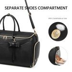 Garment Bags for Travel,Leather Convertible Garment Duffle Bag with Toiletry,Waterproof Carry On Garment Bag with Shoe Compartment,2 in 1 Suit Travel Bag for Women Weekender 3pcs Set